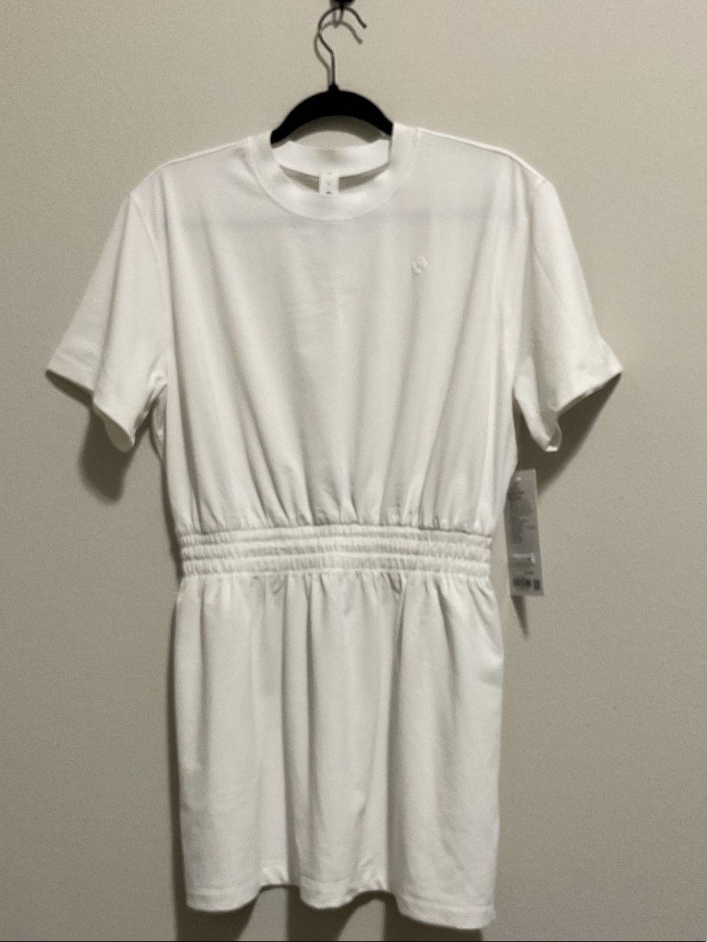 Lululemon Athletica Smocked Waist T-Shirt Dress-Color(Bone)
